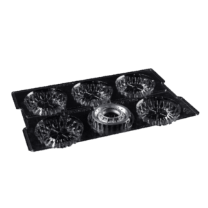 Thermoformed tray for handling parts