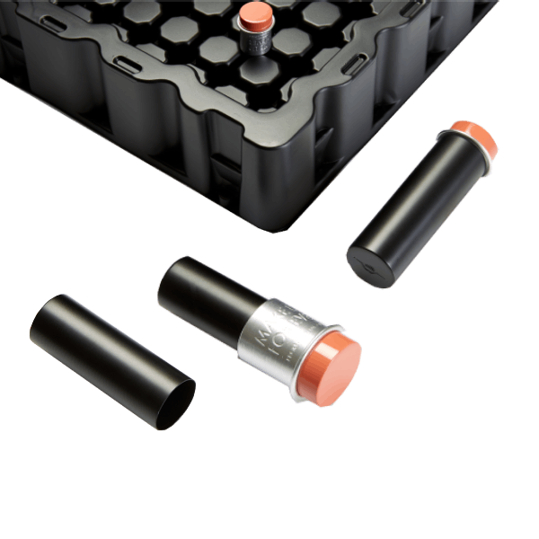 Tray thermoformed on measure cosmetics