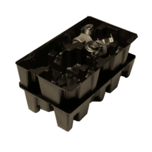 Industrial thermoformed tray for handling