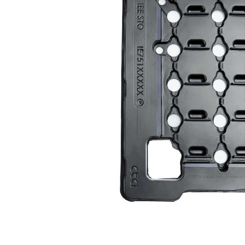 Thermoformed cushioning for electronic parts